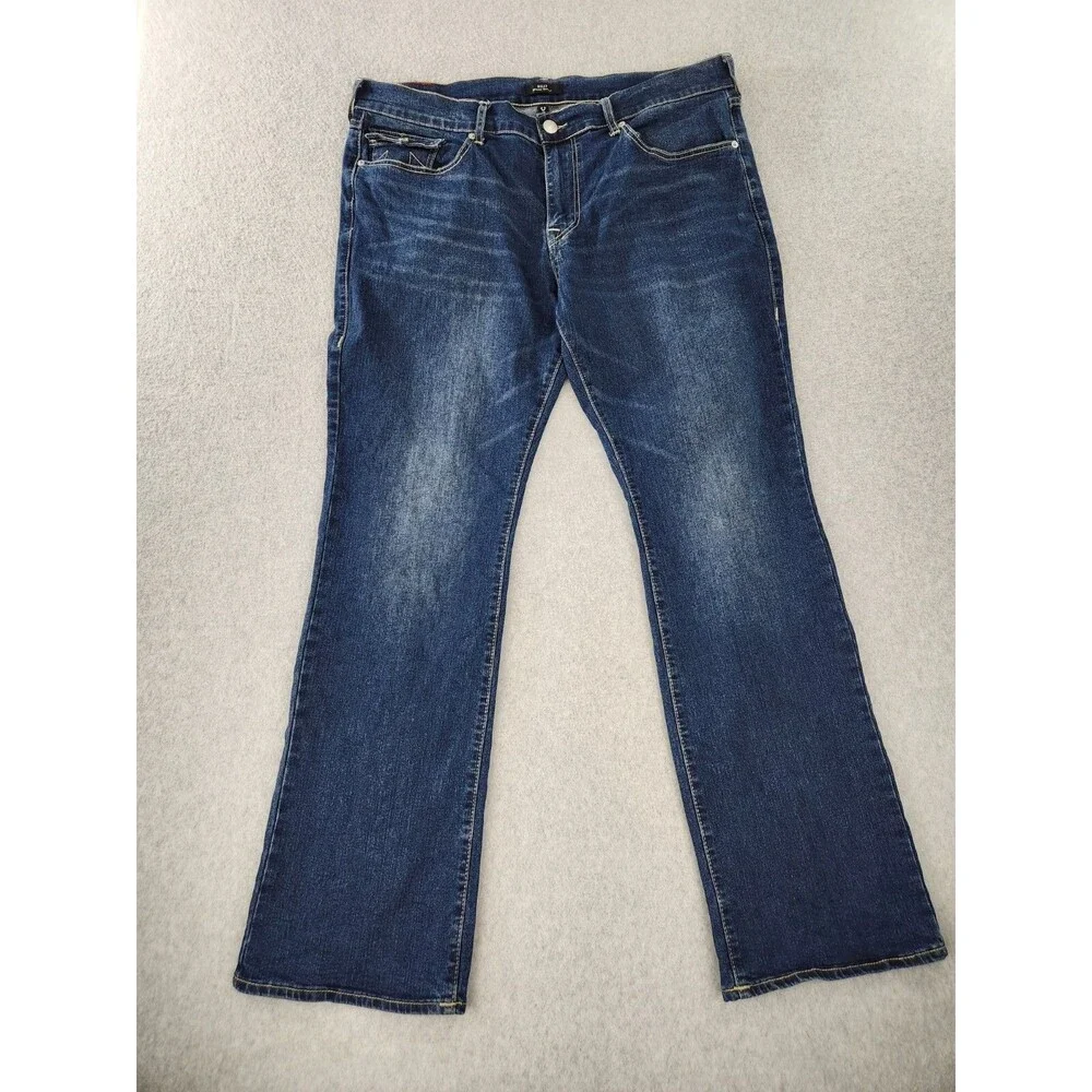 True Religion Billy Jeans 38 Flap T Snap Bootcut Relaxed‎ Stretch 42 40x34